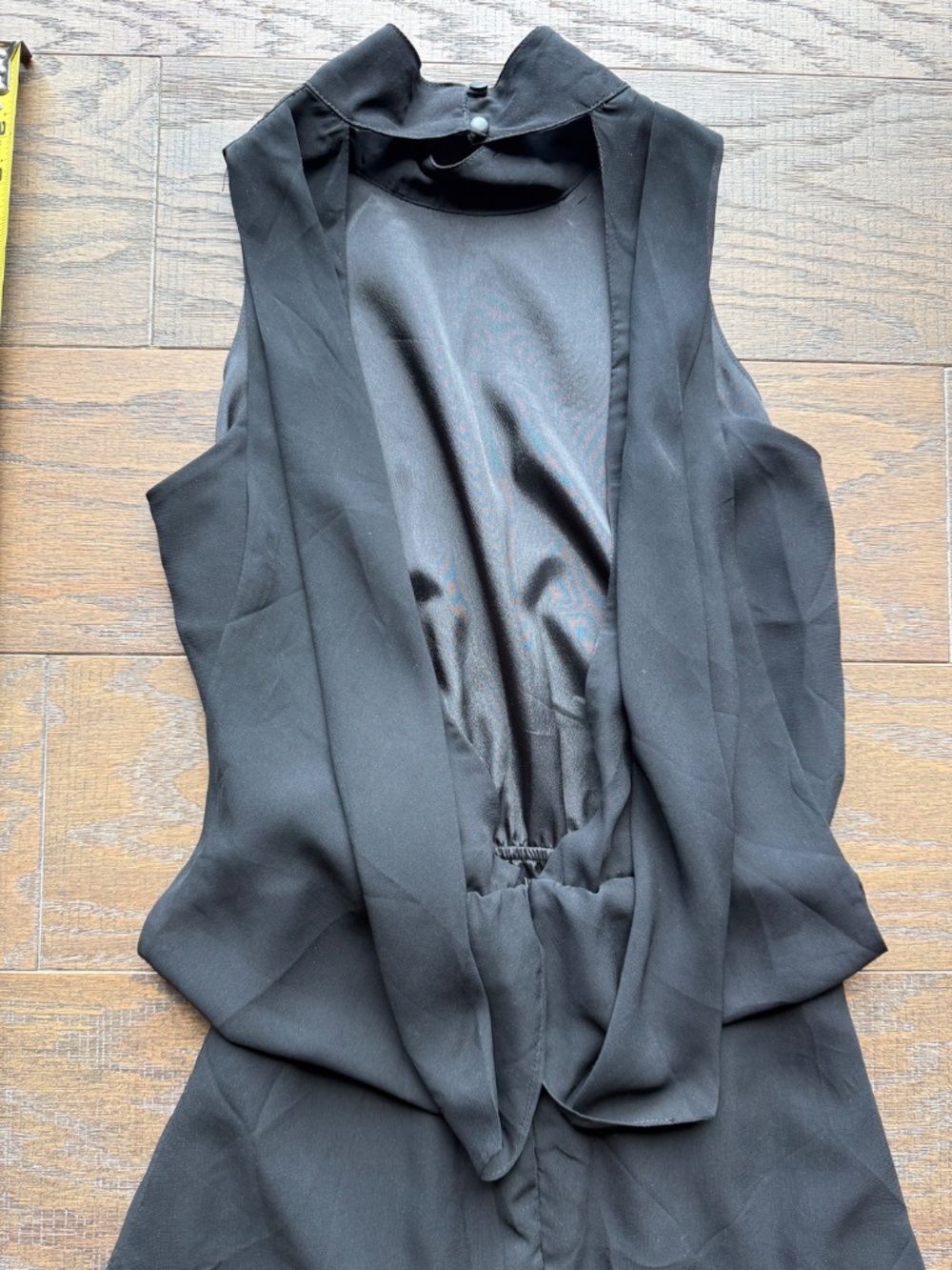 NWT Cotton Candy Black Open Back Chiffon Mini Dress | Deep V Back | Size S